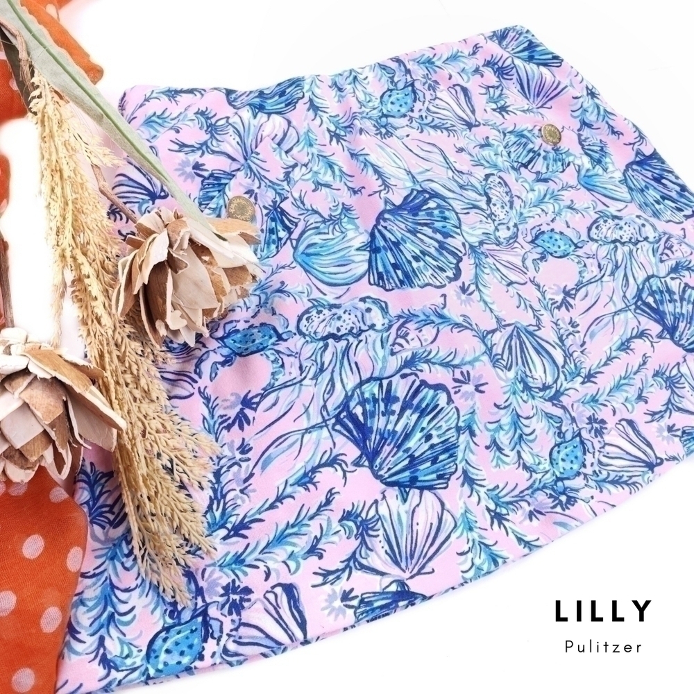 Lilly Pulitzer Pink Blue Skort Sz Xs